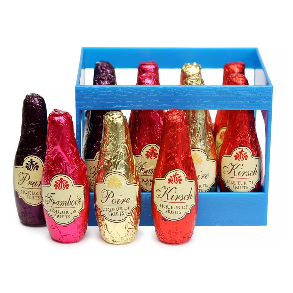 Casiers ROUGE de 12 bouteilles chocolat à la liqueurs ABTEY