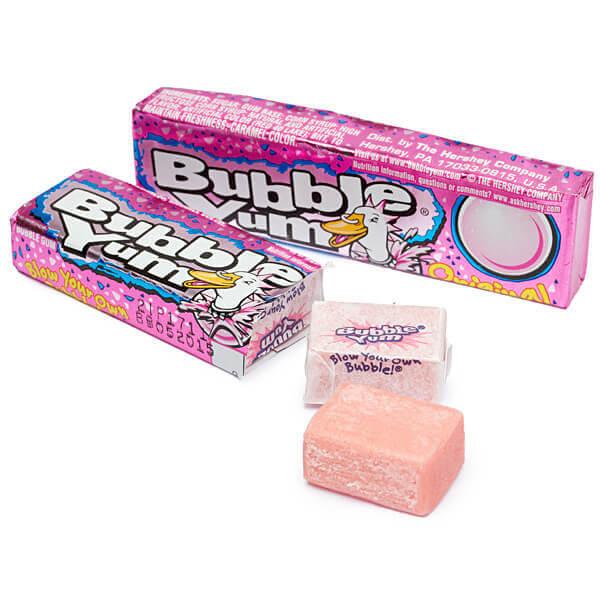 Bubble Yum Gum 5 Piece Packs Original 18 Pack Box Candy Warehouse