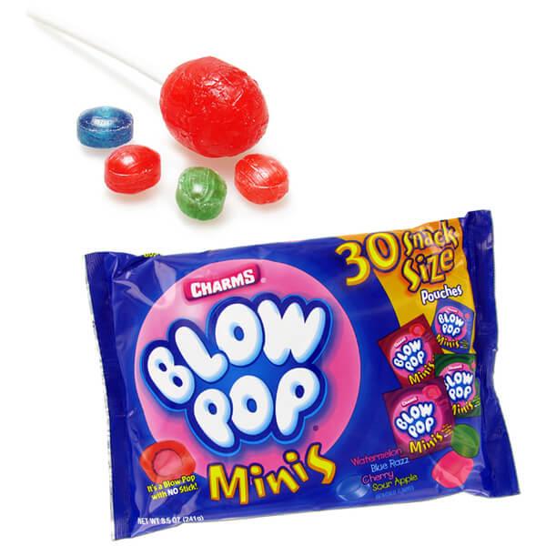 Blow Pop Candy, Cherry, Minis, Snack Size - 30 pouches, 8.5 oz