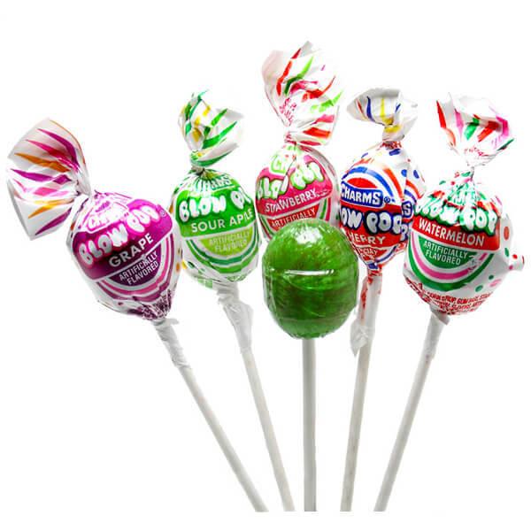 Assorted Charms Blow Pops, Original Size Lollipops - 2 lbs