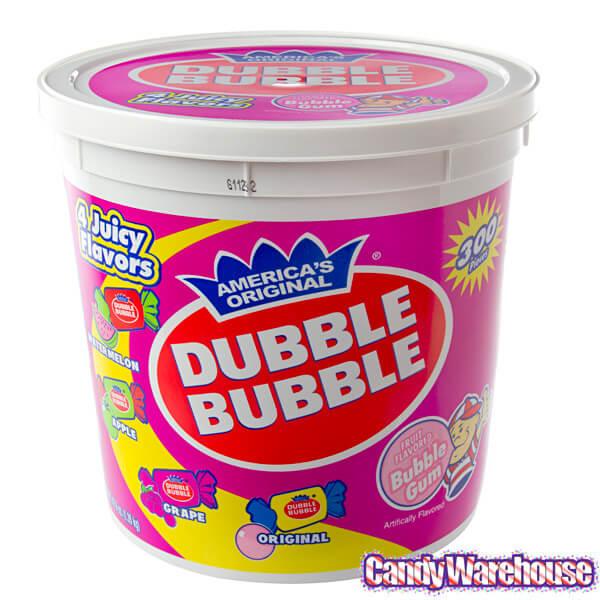 Dubble Bubble Gum Assorted Flavors 300 Piece Tub - Grandpa Joe's Candy Shop