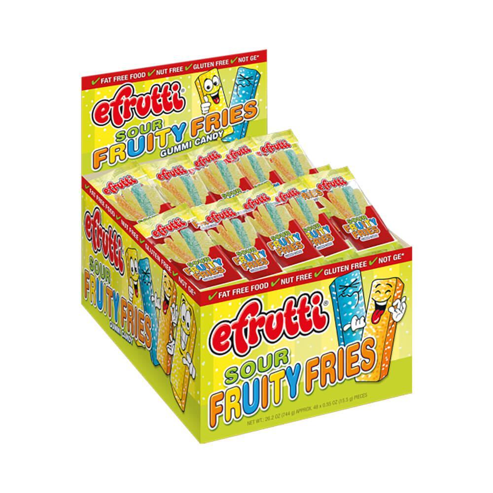 Efrutti Sour Gummy French Fries 48 Piece Box Candy Warehouse