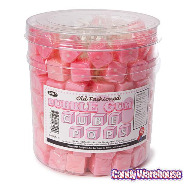 Espeez Cube Pops - Bubble Gum: 100-Piece Tub