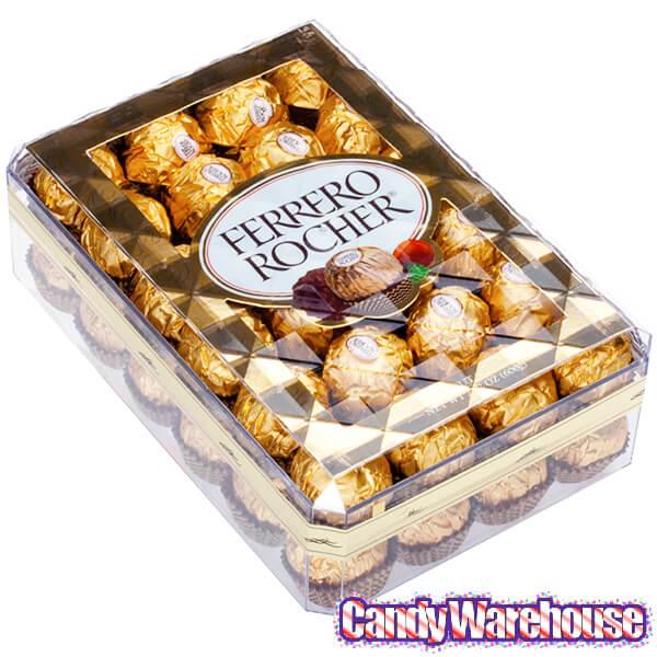Chocolate Candy Gold Wrap Ferrero Rocher, 48 Count, Christmas Wrap