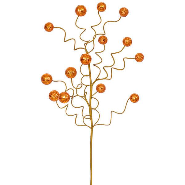Glitter Sequin Ball Spray - Orange: 22 inch