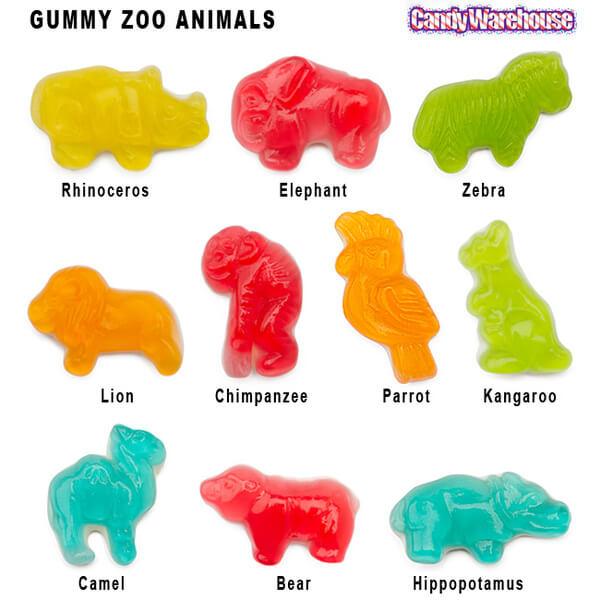 Gummy Zoo Animals Assortment: 5LB Bag | Candy Warehouse