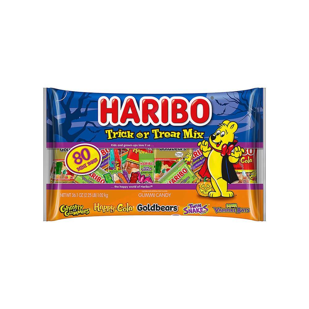 Halloween Candy, HARIBO Sweet or Scary Mix Candy Bulk Treat Pack (45 Mini  Bags)