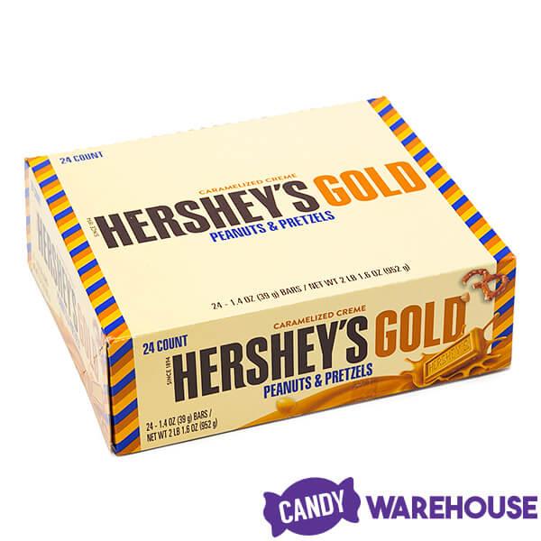 Hershey's Gold, Peanuts and Pretzels Candy Bar, 1.4 Oz 