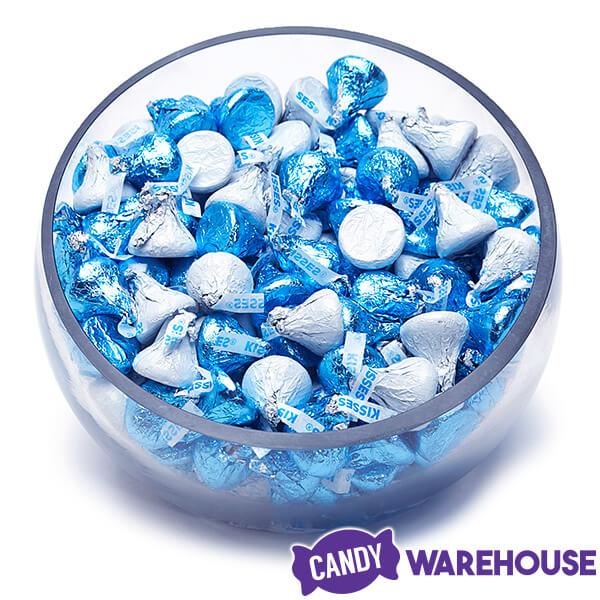 Light Blue Candy Buffet - Includes Hershey's Kisses, Candy Coated