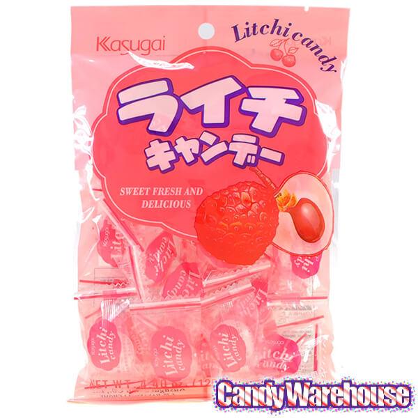 Kasugai Lychee Hard Candy 24 Piece Bag Candy Warehouse 2841