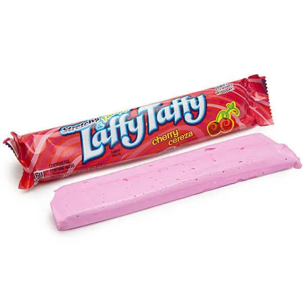 Laffy Taffy Candy Bars Cherry 24 Piece Box Candy Warehouse