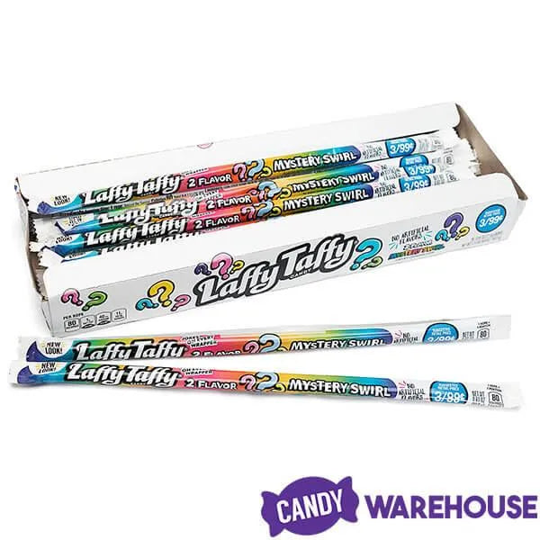 Laffy Taffy Candy Ropes Mystery Swirl 24 Piece Box Candy Warehouse