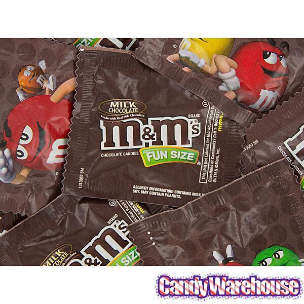 M&M's Milk Chocolate Candy Fun Size Packets Bulk Bags - All City Candy