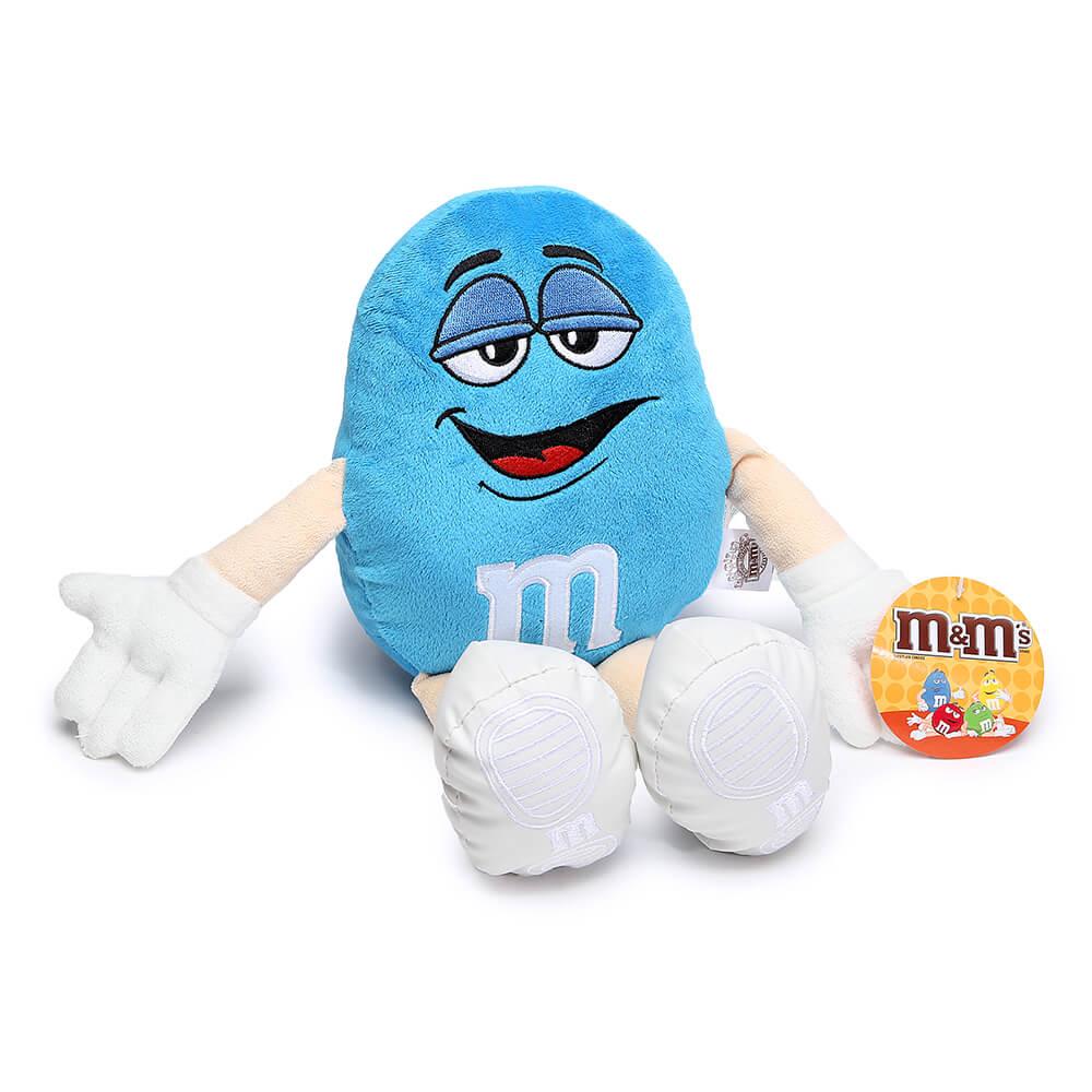 M&M's Candy Blue Large Poseable Plush Stuffed Animal Plastic Eyes 14in  Peanut