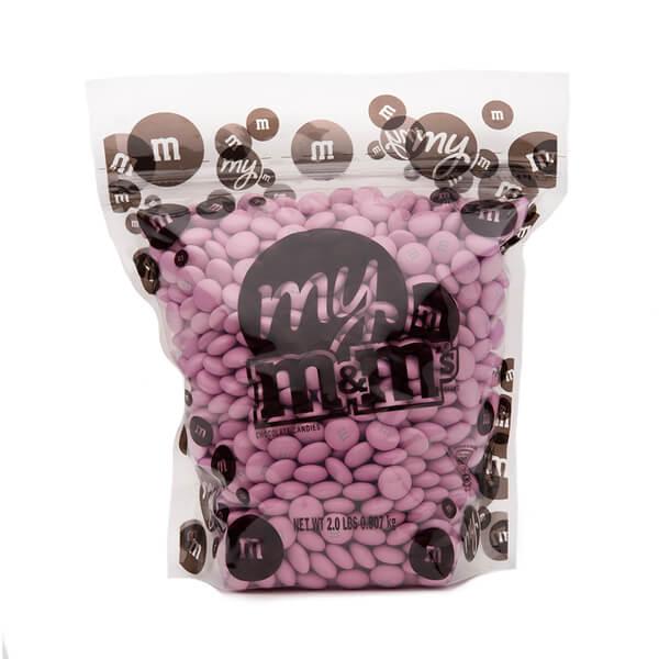 M&MS Milk Chocolate Pink Candy - 2lbs of Bulk Candy in Resealable