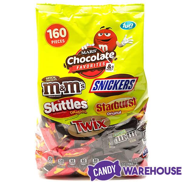 M&M's Chocolate Candy Fun Size Variety Assorted Mix Bag, 60 Pieces