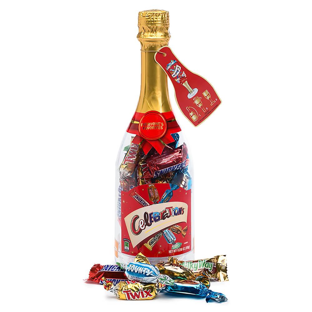 Celebrations Chocolate Candy Bars In A Champagne Bottle,