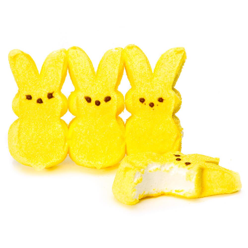 Peeps Yellow Marshmallow-Scented Peeps Bunny Plush, (15)