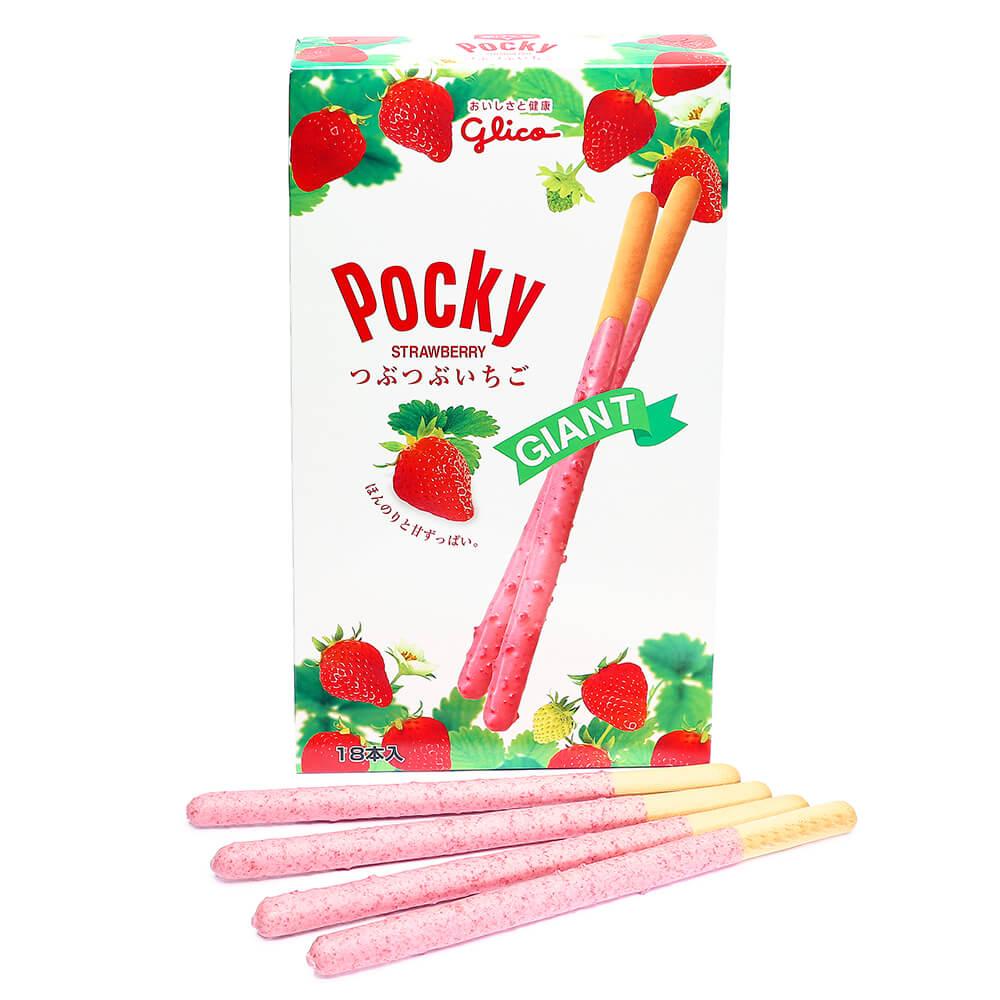 Giant Pocky: Oversized chocolate-covered biscuit sticks.