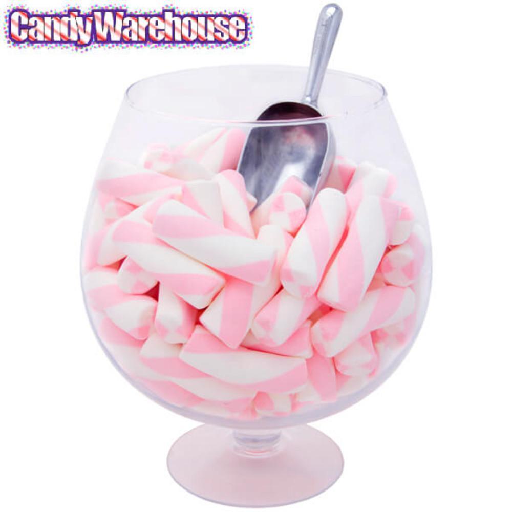 Puffy Poles Jumbo Marshmallow Twists - Strawberry: 1LB Bag | Candy