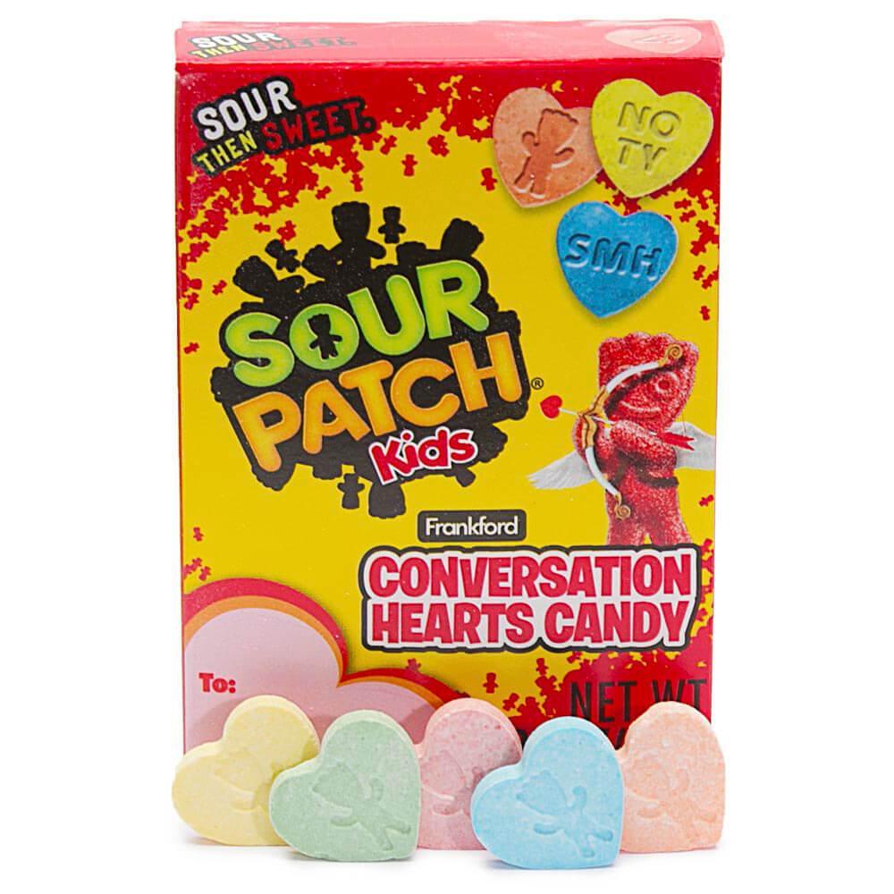 Sour Patch Kids Conversation Hearts Candy Packs: 36-Piece Box