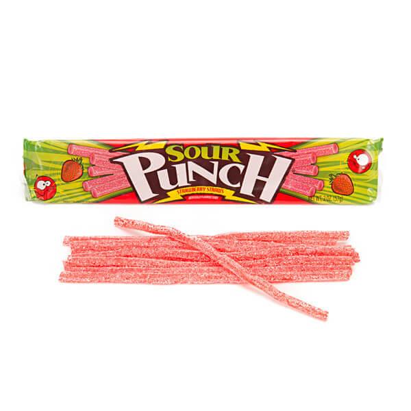 Strawberry Sour Straws Candy - 1 lb.