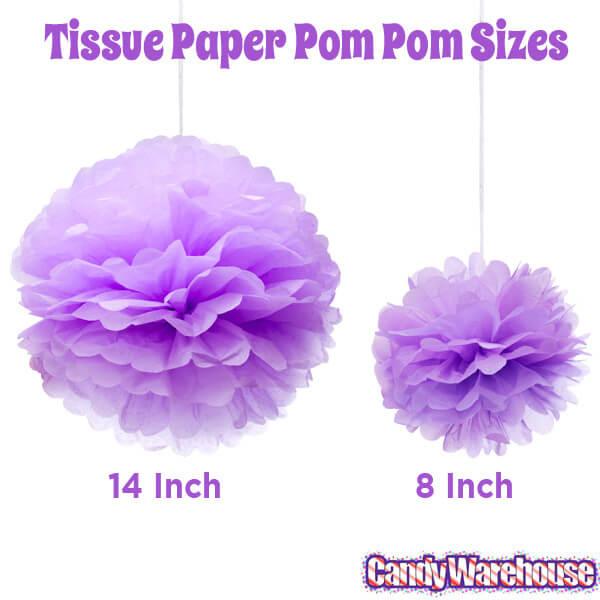 Tissue Paper 8-Inch Pom Pom - Lavender