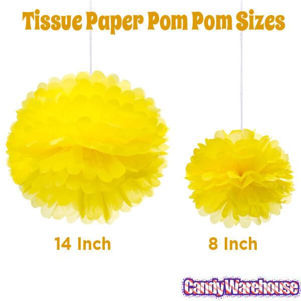 Party Pom Poms - Yellow