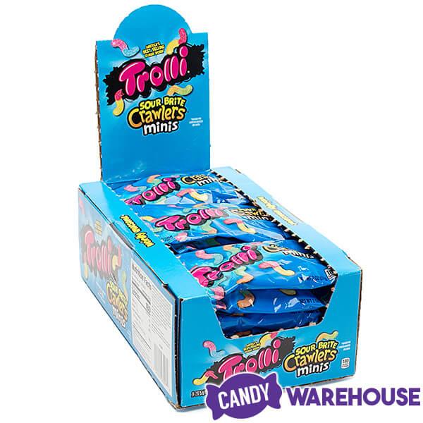 Trolli Sour Brite Crawlers Minis Gummy Worms 2-Ounce Candy Packs