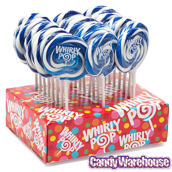 Whirly Pop 1.5-Ounce Swirl Suckers - Royal Blue: 24-Piece Display ...