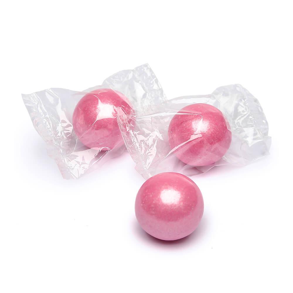 Bright Pink & White Shimmer Pearl Gumballs • Bubble Gum Balls • Oh! Nuts®