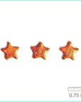 Sprinkle Pop Royal Icing Glittery Gold Stars (12ct)