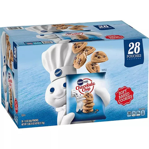 Pillsbury Soft Baked Mini Chocolate Chip Cookies: 28-Piece Box