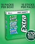 EXTRA Mint Sugar Free Chewing Gum Variety Pack: 18 Pack