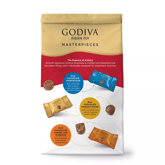 Godiva Holiday Masterpieces Assorted Milk Chocolate: 15-Ounce Bag