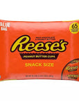 Reese's Peanut Butter Cups Snack Size Packs: 65-Piece Bag