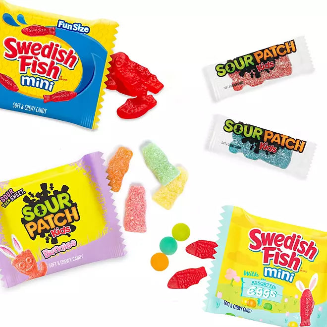 Sour Patch Kids &amp; Swedish Fish Easter Gummy Candy: 260-Piece Bag