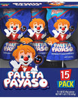 Paleta Payaso Marshmallow Lollipops: 15-Piece Box