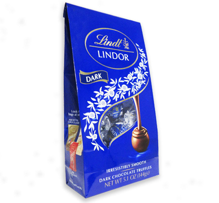 Lindt Chocolate Lindor Truffles - Dark Chocolate Bag: 6-Piece Case