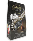 Lindt Chocolate Lindor Truffles - 60% Extra Dark Chocolate Bag: 6-Piece Case