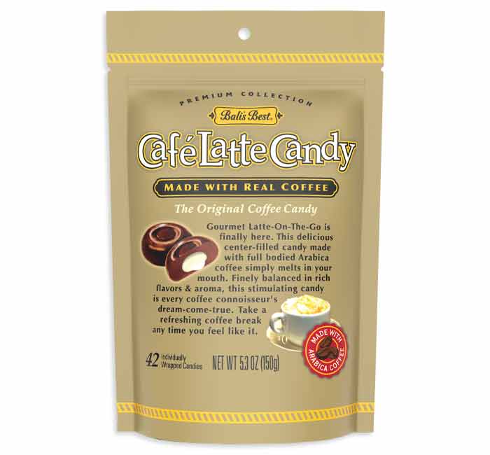 Bali&#39;s Best Cafe Latte Candy 5.3-Ounce Bag: 12-Piece Box