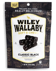 Wiley Wallaby Licorice Bites - Classic Black Peg Bags: 12-Piece Case