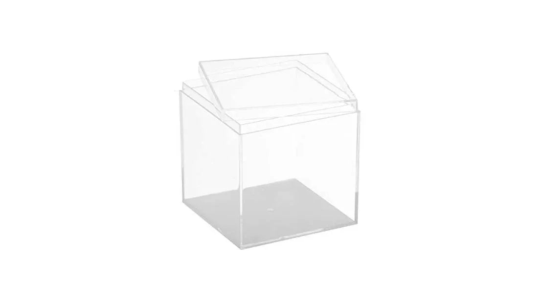 Clear Acrylic Boxes 4''X4''X4'' 4 Pack