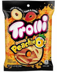 Trolli Peachie O's Peach Gummy Rings: 3LB Case