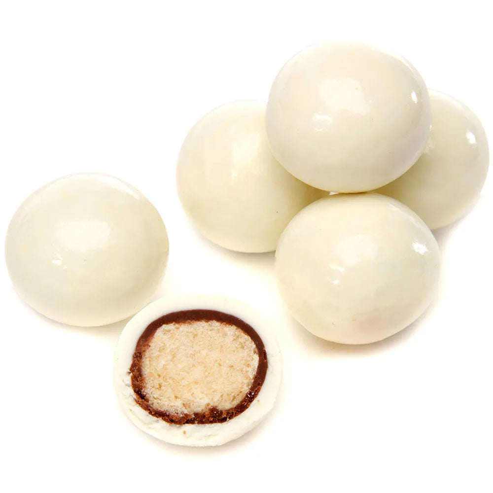 Koppers Milk Chocolate Covered Malt Balls - White: 5LB Bag - Candy Warehouse