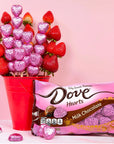 Pink Foiled Dove Milk Chocolate Hearts: 35-Piece Bag - Candy Warehouse