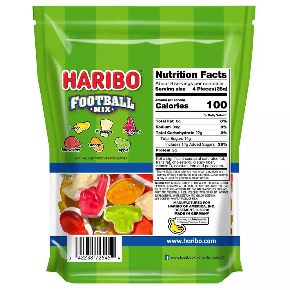 Haribo Football Mix Gummy Candy: 9-Ounce Bag