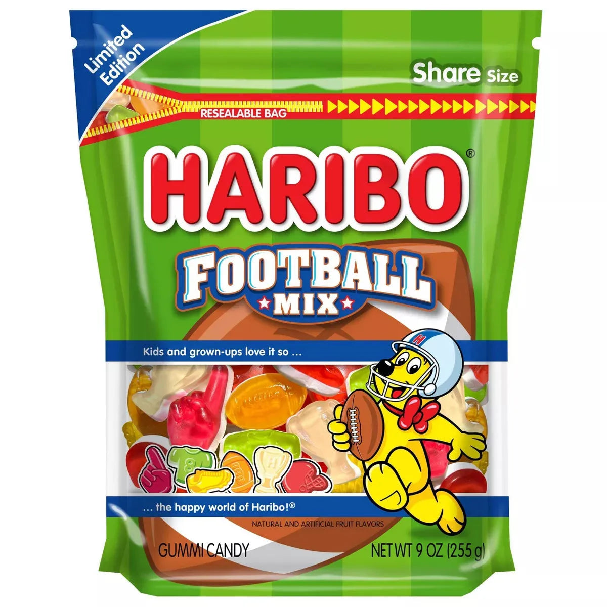 Haribo Football Mix Gummy Candy: 9-Ounce Bag