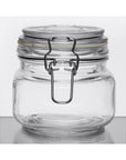 17-Ounce Hermes Glass Jar with Clamp Top Lid