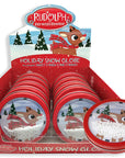 Rudolph Snow Globe Holiday Tin Candy: 12-Piece Display